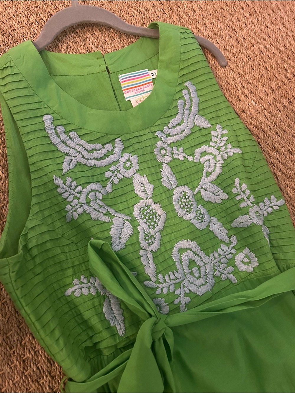 Gretchen Scott Designs Green Embroidered Midi Dress - Picture 3 of 3